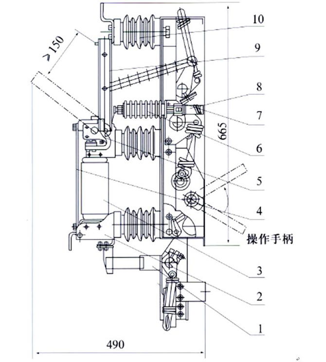 真空负荷开关外形尺寸