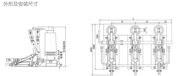 户内高压接地开关外形尺寸