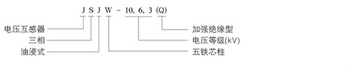 电压互感器型号含义